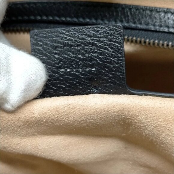 Gucci Hand Bag Sherry Line Black Leather mon995-100625 - Picture 15 of 16